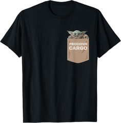 新生活応援SALE　スター・ウォーズ マンダロリアン ザ・チャイルド プレシャス カーゴポケット Tシャツ　メンズ　S～３XL