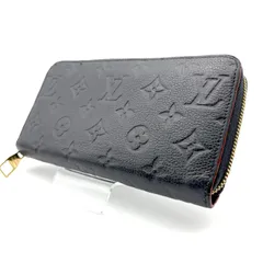 【 美品 】LOUIS VUITTON　ルイヴィトン　モノグラムアンプラント　ジッピーウォレット　ラウンドファスナー　レザー　長財布　マリーヌルージュ