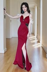 新品✨キャバドレス 谷間魅せ レース キャミ セクシー スリット