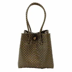 パサールバッグ スクエア S ブラックゴールド 10223550435