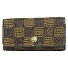 本物 ルイヴィトン LOUIS VUITTON LV ミュルティクレ 4 ダミエ エベヌ キーケース 4連 ブラウン M62630 Multicles ビトン 雑貨小物 中古 【フォロー割】