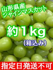 【ご家庭用】☀️山形県産シャインマスカット【粒　箱込み約１kg】