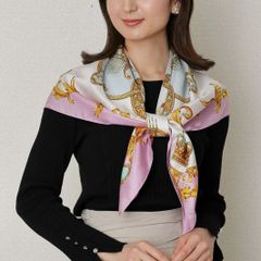 横浜シルクスカーフ 90cm角 日本製（Tピンク）