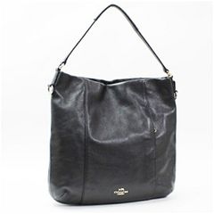 コーチ ワンショルダーバッグ 肩掛け レザー ブラック 中古 ABランク