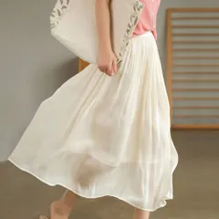 ☆ ホワイト ☆ ロングフレアスカート ウエストゴム ロングフレアスカート フレアスカート ロングスカート ウエストゴム ロング丈 女性 大人 エレガント マキシ丈 オシャレ かわいい 通勤 通学 マキシ丈スカート ロング丈スカート スカート ボトムス