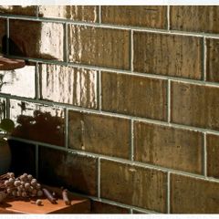 【まとめ売】オールドフランセ ブリック　24枚　ハイセラミクス　茶　壁　タイル　おしゃれタイル