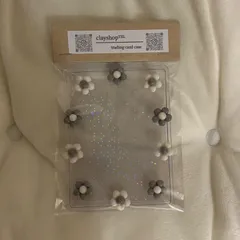 【在庫商品】ラウンドお花フレームトレカケース🪻　B8/トレカケース/クレイデコ/硬貨ケース/韓国/オタ活