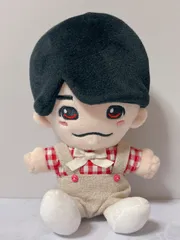 ボタン付きサロペット 赤 2点セット ぬい服 ちびぬい 服