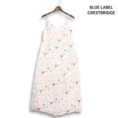 BLUE LABEL CRESTBRIDGE ブルーレーベル クレストブリッジ 花柄 リバティ総柄 オールインワン サロペット Sz.34 レディース