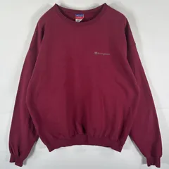 古着 チャンピオン Champion スウェット トレーナー プルオーバー  ワンポイントロゴ 大きいサイズ クルーネック XL バーガンディ メンズ