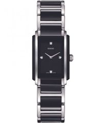 Free Shipping: Rad Women's Unisex Integral Diamonds Quartz Analog Two-Tone Stainless Steel Bracelet Watch, Black/Silver