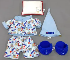 【中古】ぬいぐるみ ダッフィー(パジャマ) コスチュームセット(ぬいぐるみ用衣装) 「ディズニーベア」 ディズニーパーク限定