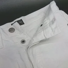 ◇ MOUSSY DENIM 裾ほつれデザイン デニムショートパンツ サイズ1 ホワイト/ブラック レディース E  【1301260023341】