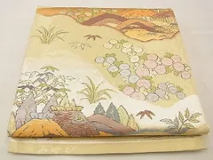 平和屋着物■六通柄袋帯　みやび　道長御所解花文　金銀糸　逸品　n-xi0194のサムネイル