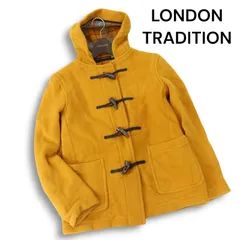 英国製★ LONDON TRADITION ロンドントラディション 秋冬★ 裏地チェック ウール ダッフル コート Sz.34 レディース