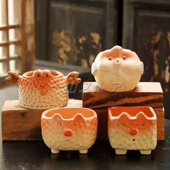 【現状品】蟹装飾 陶器花瓶 壺 2025年最新】蟹 花瓶の人気アイテム - メルカリ