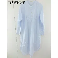 ◇ studio CLIP スタディオクリップ スタンドカラー 長袖 ロング ワンピース サイズM ブルー レディース 【中古】 【1106030009446】