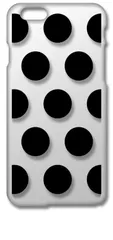 【新品未使用】iPhone6 Plus / 6s Plus アイフォン6sプラス クリア ハードケース ドット柄 水玉 (ブラック) スマホケース カバー cl-iphone6plus-dotbig-03