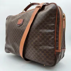 【美品】セリーヌ マカダム柄 ビジネスバッグ 2way トリオンフ 2層 大容量 A4