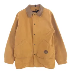 HUNTING WORLD ハンティングワールド 90s MADE IN USA アメリカ製 裏地ブランケット ライナー付き 襟レザー切替 ダック地 ハンティング ジャケット ブラウン系 M【中古】のサムネイル