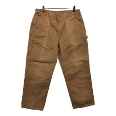 00年代 USA製 Carhartt カーハート ダック ペインターパンツ 大きいサイズ ブラウン(メンズ W38 L30)中古 古着 V0411