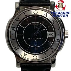 BVLGARI ブルガリ ブルガリブルガリ ソロテンポ メンズ クォーツ 腕時計 ST35S ブラック 稼動品 【240005006846】