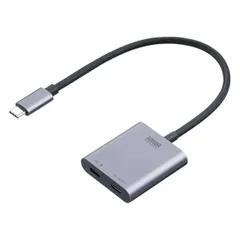 新品 サンワダイレクト USB-C 拡張アダプタ Xreal対応 PD 100W 急速充電対応 4K/60Hz対応 映像出力 スマートグラス ハブ アダプター 500-KC047のサムネイル