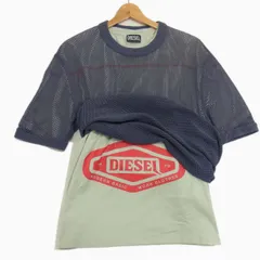 定価30,800円◇DIESEL  K-RAPIDS KNIT WEAR レイヤード メッシュニット Tシャツ  カットソー 半袖シャツ 夏物 ディーゼル メンズ