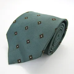 タケオキクチ ブランド ネクタイ ドット 小紋柄 シルク PO メンズ カーキ TAKEOKIKUCHI 【中古】