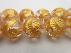 【手彫り】/【天然水晶】/《 鳳凰彫刻》/size(約12㎜玉)/1セット(2玉)/《天然石彫刻》/1182t4