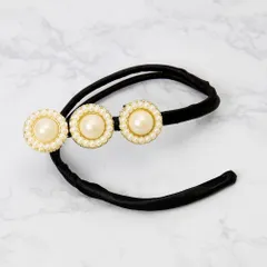 ☆ パール ☆  お団子メーカー ヘアアクセサリー ghairclip4906 ヘアアクセサリー ワイヤー ヘアワイヤー くるくるワイヤー ヘアアレンジ まとめ髪 お団子 デフトバン シニヨン シンプル 大人 かわいい お団子メーカー パール フラワー ライン