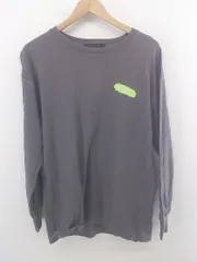 ◇ VENCEEXCHANGE プリント オーバーサイズ 長袖 Tシャツ カットソー サイズM チャコールグレー系 レディース P  【1304200027591】