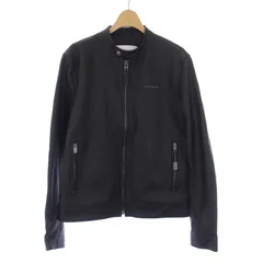 コーチ COACH タグ付き レザー レーサー シングル ライダースジャケット ジップアップ 羊革 S 黒 ブラック C7811 /KHのサムネイル
