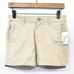 【新品】 ギャップ KHAKIS by GAP ショートパンツ ショーツ ボトムス 無地 ジップフライ 綿×ポリウレタン 61 ベージュカーキ レディース