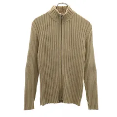 カルバンクラインジーンズ 長袖 ニットジャケット M ブラウン系 Calvin klein Jeans メンズ 古着 【240121】