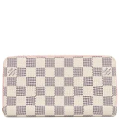 ルイヴィトン LOUIS VUITTON 長財布 ジッピー ウォレット ダミエアズールキャンバス ローズバレリーヌ ゴールド金具 白 ラウンドファスナー  N63503 RFID 【箱】【中古】