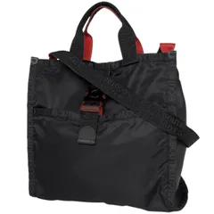 クリスチャンルブタン Christian Louboutin ルビクリック トートバッグ 2WAY ショルダーバッグ ハンドバッグ トートバッグ ナイロン ブラック レッド レディース 【中古】のサムネイル