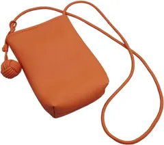 Crossmarbery(クロスマーベリー) スマホポーチ 可愛い 軽量 ショルダー バッグ 縦型 ミニ コンパクト シンプル ショルダーバッグ 斜めがけ 携帯ポーチ ポシェット 肩掛け CY108-Orange(オレンジ)