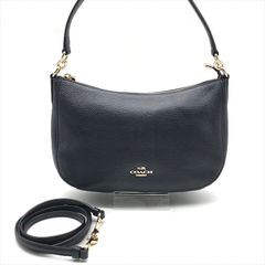 美品 COACH コーチ 2WAY ショルダー ハンド バッグ レザー ネイビー レディース 斜め掛け 肩掛け 鞄 カバン ワンショルダー k5430