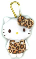 激レア☆ハローキティのティッシュ入れ・チェーンマスコット☆ヒョウ柄