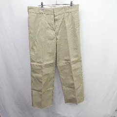 ◇ Θ Dickies ディッキーズ Loose Fit カットオフ チノパン サイズ34 ベージュ メンズ E  【1506190008288】