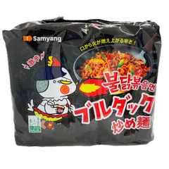 三養 ブルダック 炒め麺 韓国 火鶏面 黒 5食入り 激辛 即席袋めん インスタント麺のサムネイル