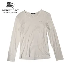 BURBERRY BLACK LABEL ホワイト スモール ロゴ 長袖Tシャツ