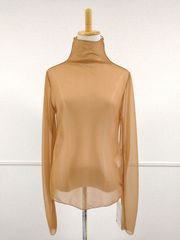 新品未使用 near.nippon 24aw シアー ハイネック プルオーバー トップス ニアーニッポン テラコッタ