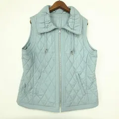 #wnc レリアン Leilian ベスト・ジレ 13 水色系 中綿 キルティング ジップアップ 大きいサイズ レディース [930428]