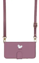 Xperia XZ Premium SO-04J  ケース 手帳型 エクスペリアXZ プレミアム  スマホケース スマホショルダー レザー ストラップ メジェド様 メジェド神 ワンポイント かわいい 調節可能 130cm  カラー05