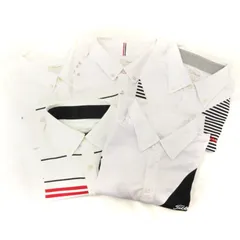 タイトリスト TITLEIST ポロシャツ 半袖 5点セット 刺繍 ボタンダウン ボーダー スター 星 プリント 白 ホワイト L トップス ゴルフウエア ■GY99