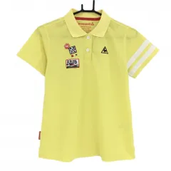 ルコック 半袖ポロシャツ イエロー 袖ライン  レディース LL ゴルフウェア le coq sportif