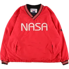 古着 90年代 チャンピオン Champion NASA ナサ Vネック ナイロンプルオーバー メンズXL ヴィンテージ/eaa371277