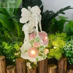 イタリア製 花柄 イエローグラスランプ3灯 ローズ アンティーク 輸入品